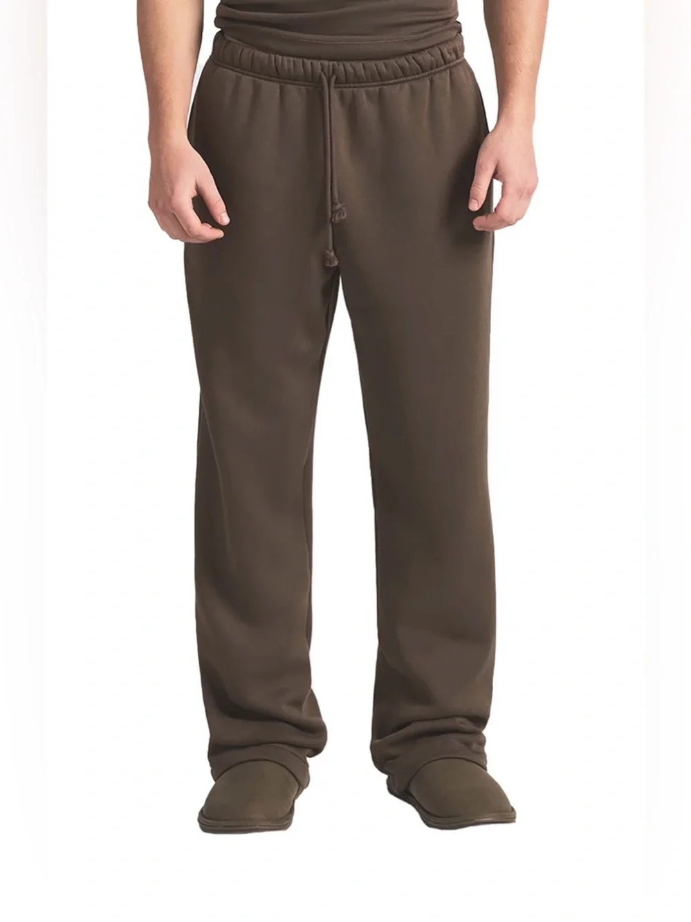 SKIMS NWT Fleece Lounge Straight Leg Sweatpants in Driftwood Size Medium
